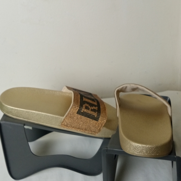 True Religion Gold And Black Blinging Jasmin Slides US 9 - Picture 8 of 16